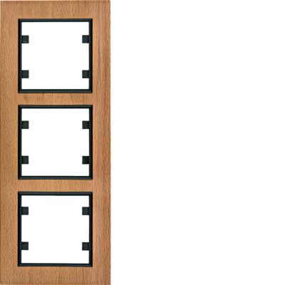 lumina passion Ramka potrójna pionowa drewno buk WL9135 HAGER (WL9135)