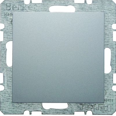 BERKER B.Kwadrat/B.7 Zaślepka z płytką czołową z cokołem i pazurkami aluminium 6710091404 HAGER (6710091404)