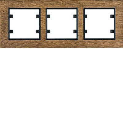 lumina passion Ramka potrójna pozioma antracytyczny dąb WL9236 HAGER (WL9236)