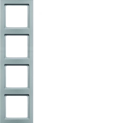 BERKER Q.3 Ramka poczwórna aluminium aksamit lakierowana 10146094 HAGER (10146094)