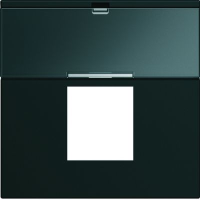 gallery Płytka czołowa pojedyncza do gniazda RJ45/VDI z polem opisowym 2M czarny (WXD206N)