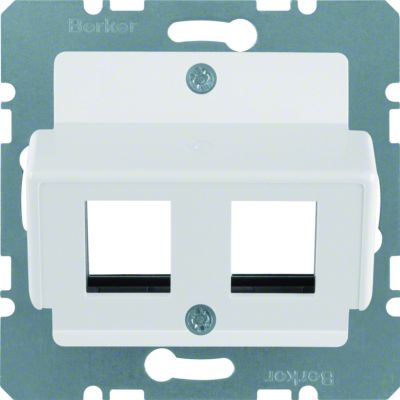 BERKER B.3/B.7 Płytka czołowa do gniazda modularnego Krone biały/aks 14641909 HAGER (14641909)