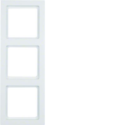 BERKER Q.3 Ramka potrójna biała aksamit 10136099 HAGER (10136099)