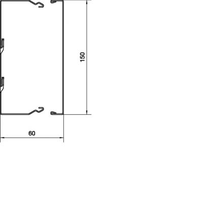 tehalit.LFS Kanał stalowy 60x150mm ocynk LFS601500VERZ HAGER (LFS601500VERZ)