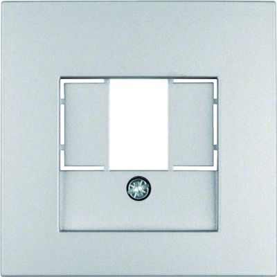 BERKER B.Kwadrat/B.7 Płytka czołowa do gniazda głośnikowego i gniazda ładowania USB aluminium mat lakierowana. 10331404 HAGER (10331404)
