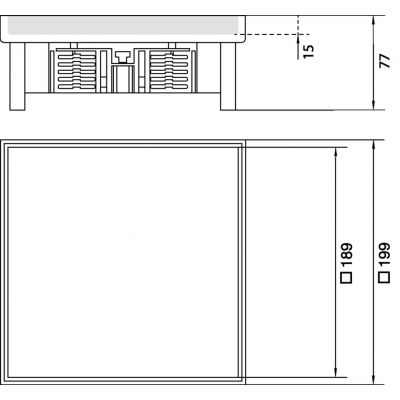 tehalit.VE-EE Pokrywa pełna IP54 5kN EKQ06 200x200 15mm stal nierdzewna (EKQ060BL15)