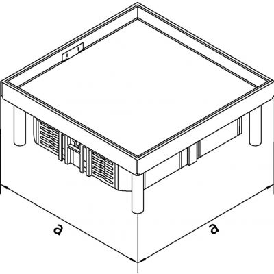 tehalit.VE-EE Pokrywa pełna IP54 5kN EKQ06 200x200 15mm stal nierdzewna (EKQ060BL15)