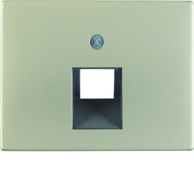 BERKER K.5 Płytka czołowa do gniazda przyłączeniowego UAE pojedyncza komp./tel. stal szlachetna nierdzewna 14077004 HAGER (14077004)