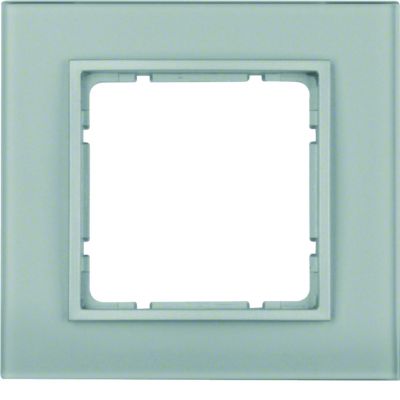 BERKER B.7 Ramka pojedyncza szkło aluminium/alu mat lakierowana 10116414 HAGER (10116414)