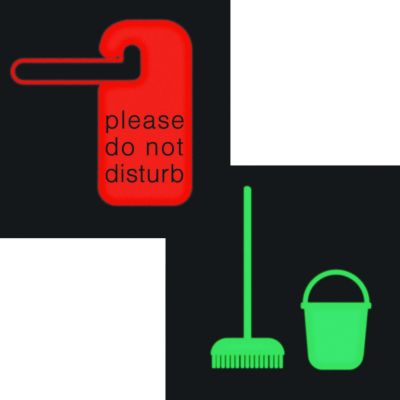 BERKER W.1 Folia do sygnalizatora świetln. symbol nie przeszkadzać/proszę posprzatać 19058011 HAGER (19058011)