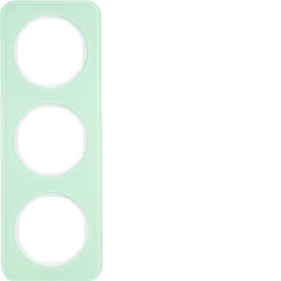 BERKER R.1 Ramka potrójna szkło biała 10132109 HAGER (10132109)