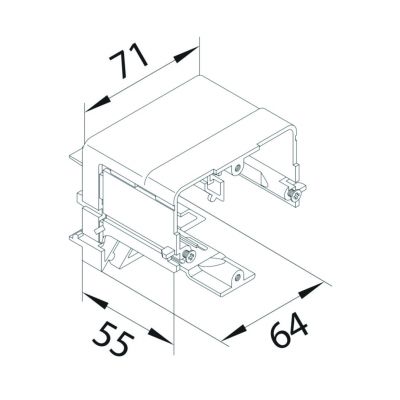 tehalit.WA Puszka inst. montaż C-profil do gniazd teleinf/antracyten PA bezhal GLS5510 HAGER (GLS5510)
