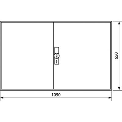 univers Obudowa FW pusta IP44 kl.II 650x1050x160 FWB44D HAGER (FWB44D)