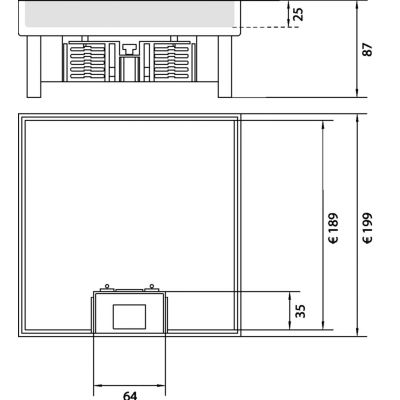tehalit.VE-EE Pokrywa uchylna IP30 5kN EKQ06 200x200 25mm stal nierdzewna (EKQ060LE25)