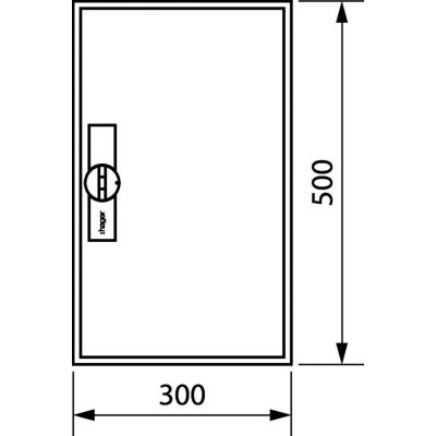 univers Obudowa FW pusta IP44 kl.II 500x300x160 FWB31D HAGER (FWB31D)