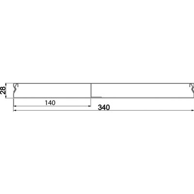 tehalit.UK Kanał do wylewki podłogowej 2-komorowy 340X28mm stal UK340282 HAGER (UK340282)