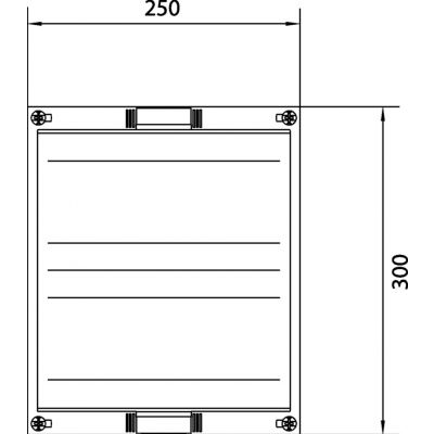 univers N Blok dla zacisków szeregowych poziomych 300x250mm UD21A1 HAGER (UD21A1)