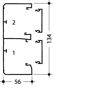 tehalit.GBD Kanał elektroinstalacyjny 50x130mm 2 komory biały (GBD5013109016)
