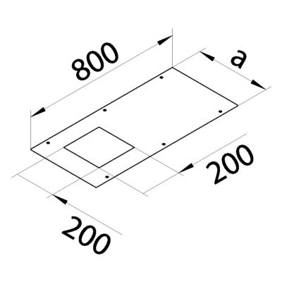tehalit.BK Pokrywa Q06 200x200 BKF/BKW 400x800mm stal BKA400800Q06 HAGER (BKA400800Q06)