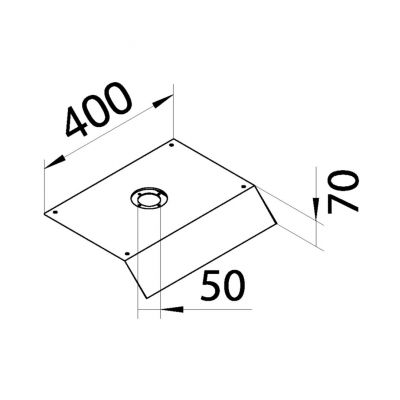 tehalit.AK Pokrywa kanału napodł GBZ fi50 1-str skos dł 400mm 400x70mm stal AKM400050GBZ HAGER (AKM400050GBZ)