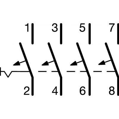 MCB Wyłącznik nadprądowy 10kA/15kA 4P D 50A NDN450 HAGER (NDN450)