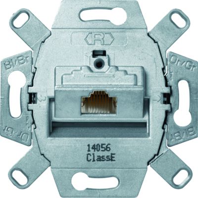 BERKER one.platform Mechanizm gniazda komp. UAE pojedyncza (RJ45) ekranowane kat.6 klasa E 455401 HAGER (455401)