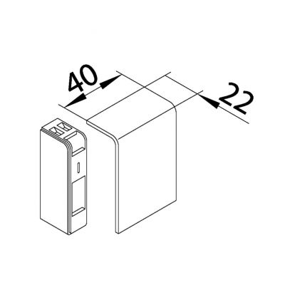 tehalit.SL Końcówka 20x55 aluminium SL200556D1 HAGER (SL200556D1)