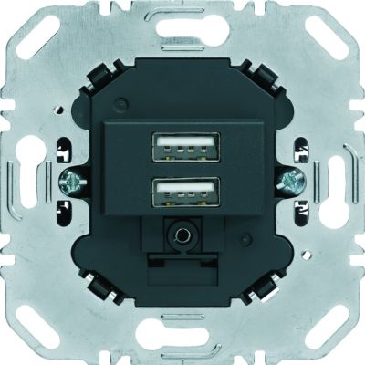 BERKER one.platform Mechanizm gniazda USB ładowania 3.0A 230V antracyt mat 260205 HAGER (260205)