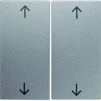 BERKER B.Kwadrat/B.7 Klawisze nadrukowany symbol strzałki do łącznika żaluzjowego aluminium mat lakierowana 16441404 HAGER (16441404)