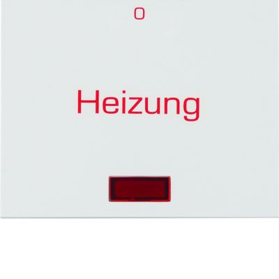 Berker K.x Klawisz z soczewką i nadrukiem  Heizung  i  0 , biały połysk (16216099)