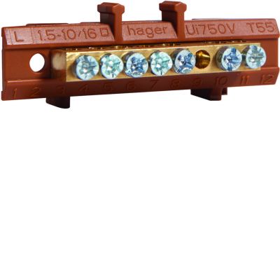 Listwa przyłączeniowa z cokołem fazowa 3x16+4x10 mm2 KM07L HAGER (KM07L)