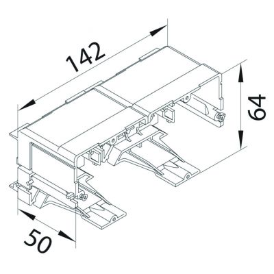 tehalit.WA Zestaw montażowy do mini-switch do mont. w C-profil PA bezhalogenowy G2737 HAGER (G2737)