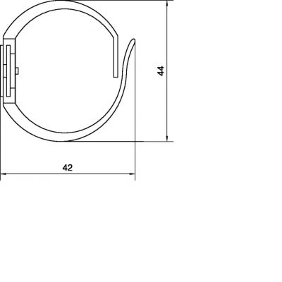 tehalit.VK flex 40 Kanał grzebieniowy L=500mm samoprzylepny jasnoszary HAGER (L2242)