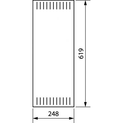 univers Drzwi FW lewe perforowane RAL9010 dla obudowy wys.650 x szer.800mm FZ007NV HAGER (FZ007NV)