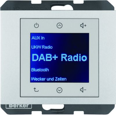 Berker K.5 Radio Touch podtynkowe DAB+ Bluetooth aluminium 30847003 HAGER (30847003)