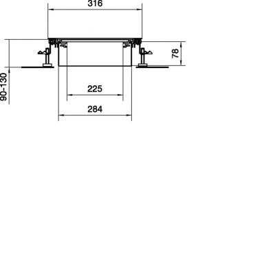 tehalit.BK Kanał współpoziomy wanna stalowa BKW 300x(90-130)mm stal BKW300090 HAGER (BKW300090)