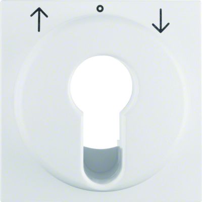 BERKER R.x Płytka czołowa do łącznika żaluzjowego obrotowego biały połysk 15062089 15061909 HAGER (15061909)