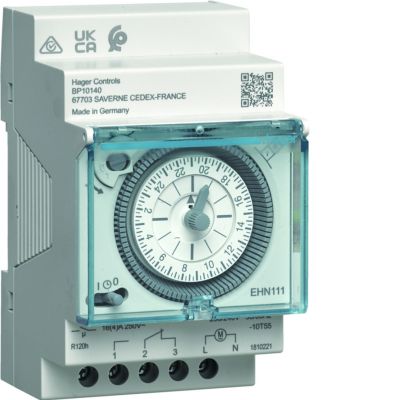Zegar analogowy dobowy z rezerwą chodu 230V 1NO/NC 16A (EHN111)