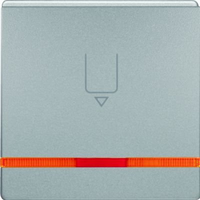 BERKER Q.x Nasadka do łącznika na kartę hotelową z nadrukiem i pomarańcz. soczewką aluminium aksamit lakierowana 16406084 HAGER (16406084)