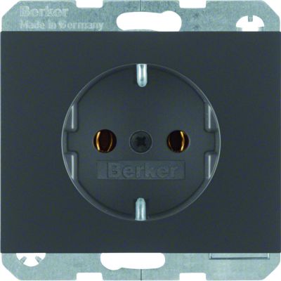 BERKER K.1 Gniazdo SCHUKO kompletne antracyt mat lakierowana 47157006 HAGER (47157006)