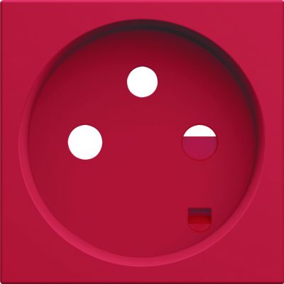 gallery Płytka czołowa do gniazda z uziemieniem 2P+E DATA 2M czerwony (WXD104R)