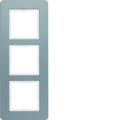 BERKER Q.7 Ramka potrójna aluminium 10136074 HAGER (10136074)