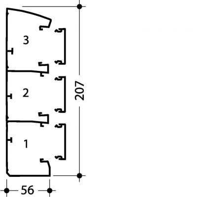 tehalit.GBD Kanał elektroinstalacyjny 50x190mm 3 komory biały (GBD5019009016)