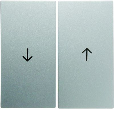 BERKER B.Kwadrat/B.7 Klawisze nadrukowany symbol strzałka do łącznika żaluzjowego aluminium mat lakierowana 16251404 HAGER (16251404)