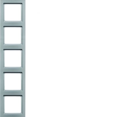 BERKER Q.3 Ramka pięciokrotna aluminium aksamit lakierowana 10156094 HAGER (10156094)