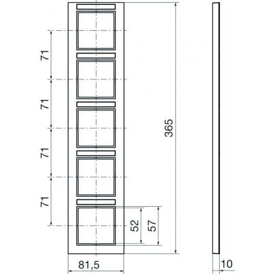 BERKER Q.3 Ramka pięciokrotna aluminium aksamit lakierowana 10156094 HAGER (10156094)
