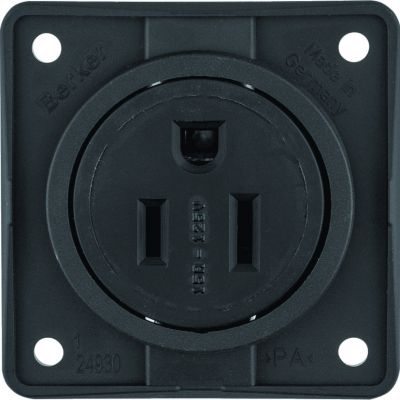 BERKER Integro Gniazdo z uziemieniem standard USA/KANADA NEMA 5-15R brązowy mat 862632501 HAGER (862632501)