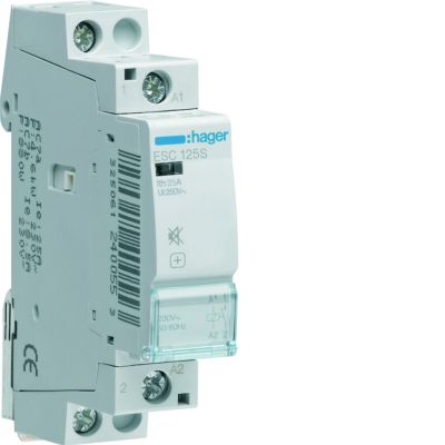 Stycznik modułowy cichy 230V AC 1Z 25A AC-7A B ESC125S HAGER (ESC125S)