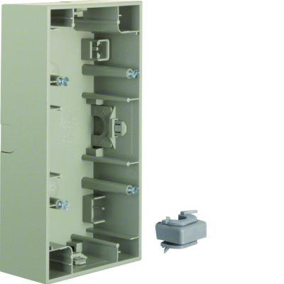 BERKER K.5 Puszka natynkowa podwójna pozioma stal szlachetna lakierowana 10527004 HAGER (10527004)