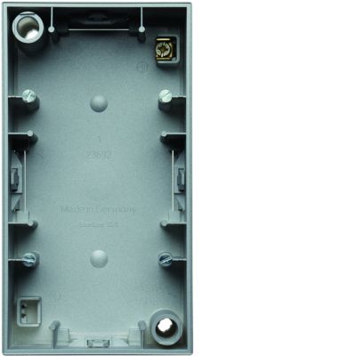 BERKER S.1 Puszka natynkowa podwójna aluminium mat 10429939 HAGER (10429939)